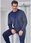 Navigare Pigiama Uomo Cotone Caldo TINTA UNITA