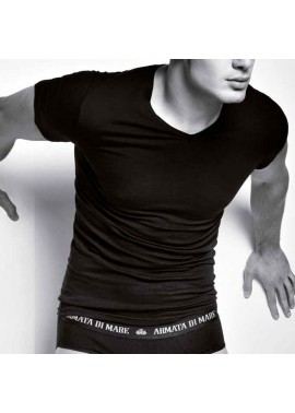 Armata Di Mare T-Shirt collo a "V" Uomo In Cotone Bielastico