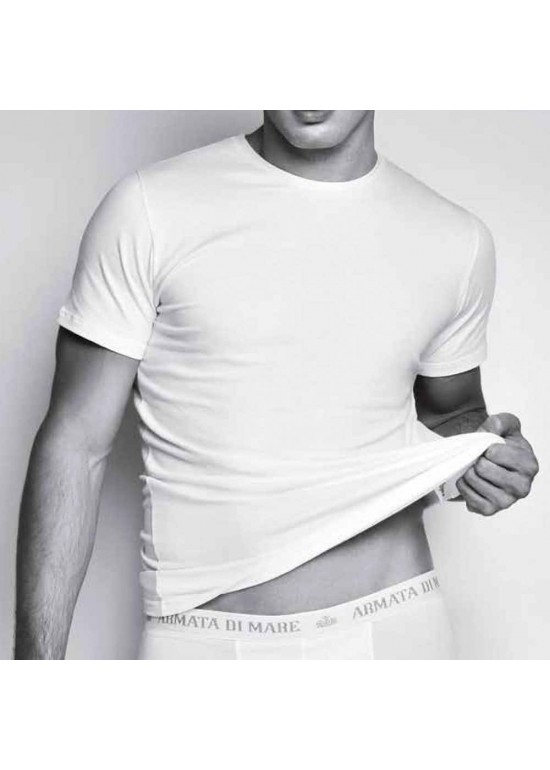 Armata Di Mare T-Shirt  Uomo Girocollo In Cotone Bielastico