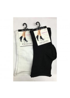 Pezzini Calzino "Bordo Laser" Donna In Filo Di Scozia