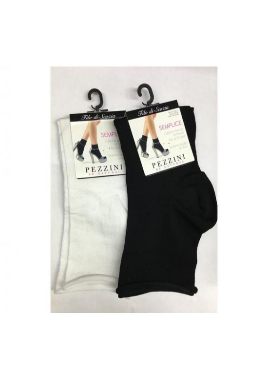 Pezzini Calzino "Bordo Laser" Donna In Filo Di Scozia