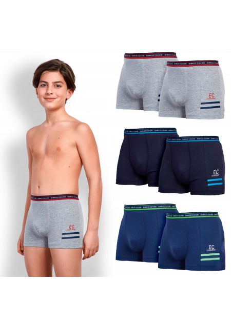 Enrico Coveri Boxer Bambino Cotone BIELASTICO 
