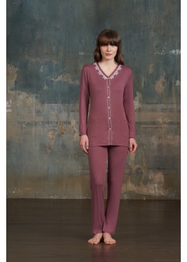 Linclalor Pigiama Donna Abbottonato in Viscosa 2760