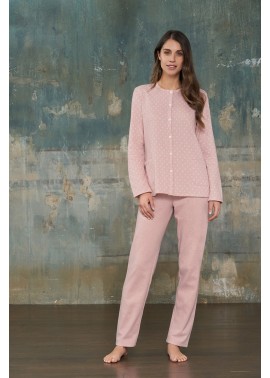 Linclalor Pigiama Donna Abbottonato Punto Milano 7777