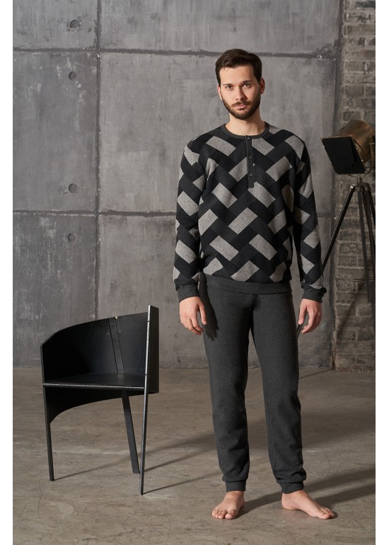 Linclalor Pigiama Uomo Serafino Punto Milano 7819