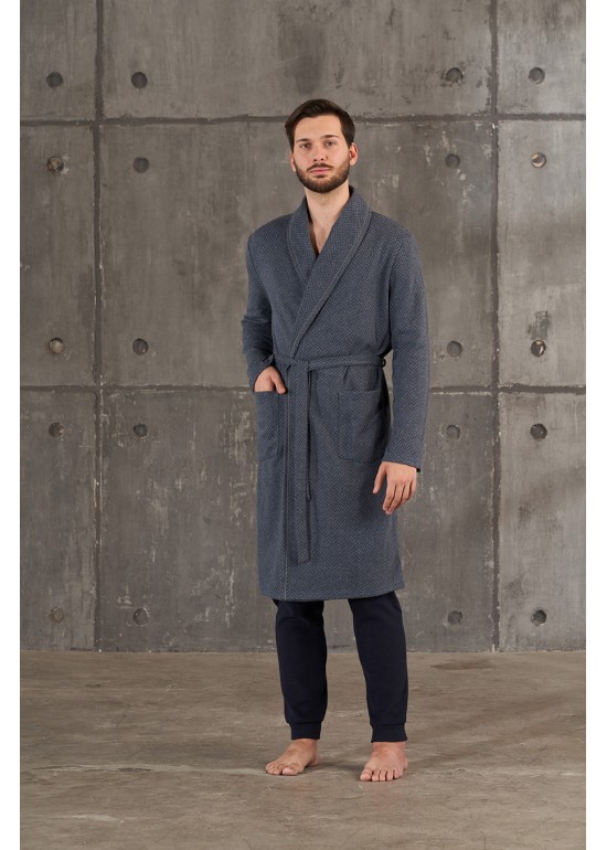 Vestaglia Da Camera Da Uomo In Punto Milano Jacquard 7828