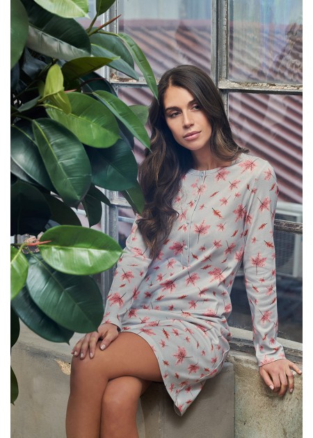 Linclalor Camicia Da Notte Serafino Cotone Invernale 92750 Floreale