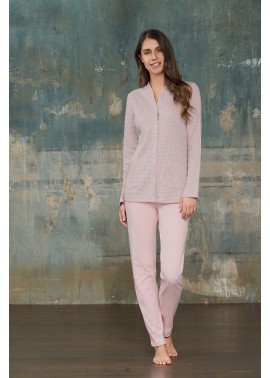 Linclalor Pigiama Donna Abbottonato in Cotone Invernale 2752