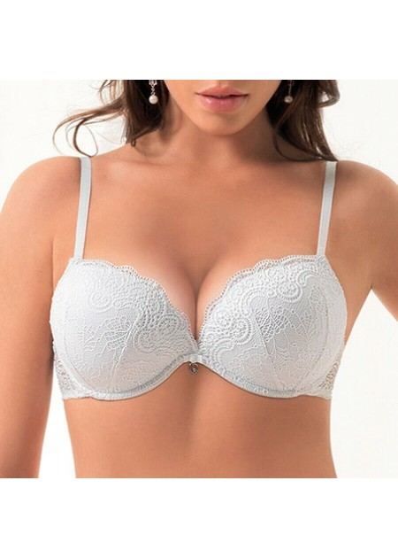 LORMAR Reggiseno balconcino Super Push Up Double Pizzo