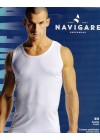 Navigare Canotta Uomo Spalla Larga In Cotone ( Fino alla Taglia 10 )