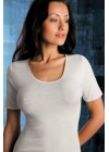 MANUFAT Maglia Donna Mezza Manica Bordo Raso "LANA/SETA"