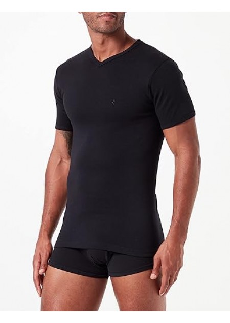 Navigare T-Shirt Uomo Collo a "V" Cotone Caldo ( Fino alla Taglia 10 )