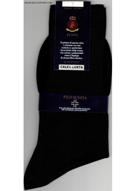 PUNTO CALZINO CORTO "SANITARIO" FILO DI SCOZIA